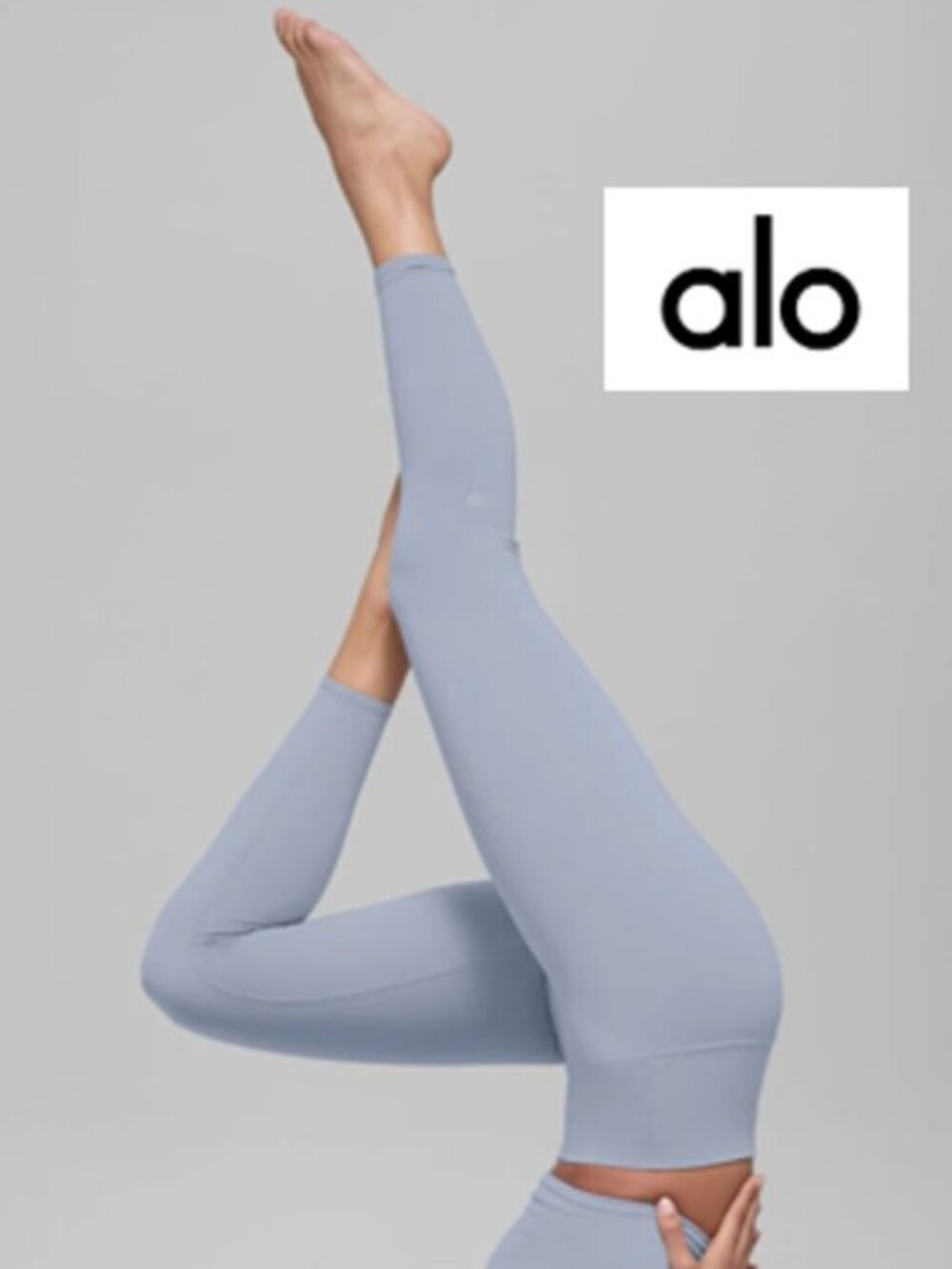 ALO Yoga Women's Sm 7/8 High-Waist Airbrush Legging Light Pastel Purple Blue EUC